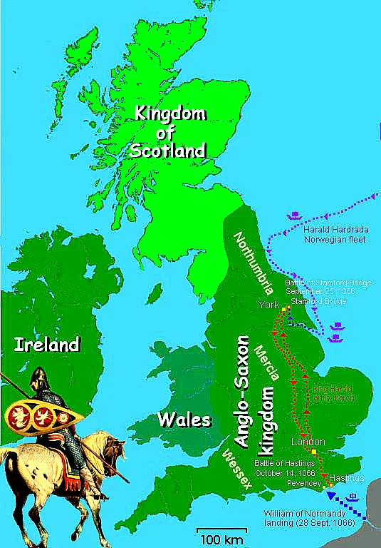 Battle of Hastings map