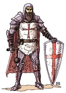 Templar-Knight-Wielding-Flail-Weapon