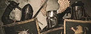 medieval knights armour shields