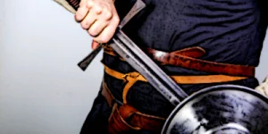 Unsheating A Medieval Sword From Scabbard