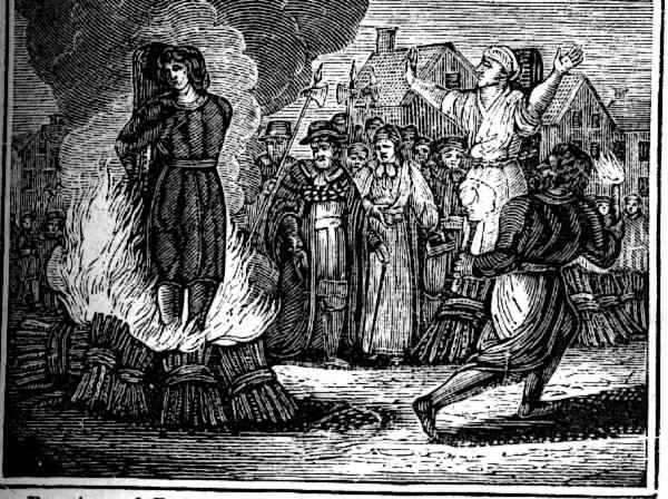 Witch burned at the stake 