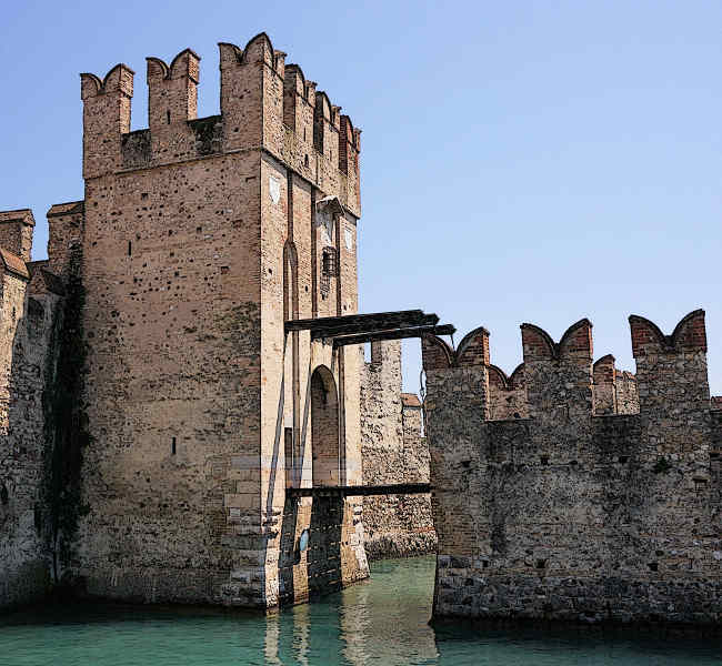 Drawbridge to a Castle Gatehouse