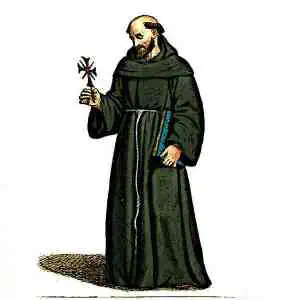 Medieval Monk in robes