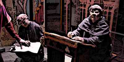 Medieval Monks at work in a Monastery