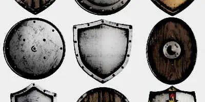 Different medieval shield Designs