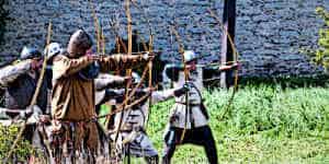 Medieval Archers firing arrows at the enemy