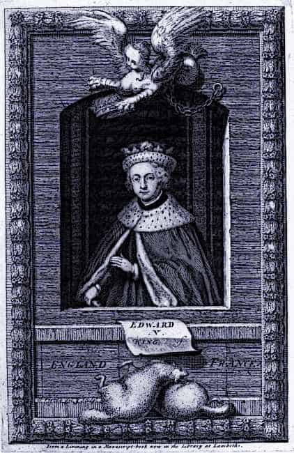 King Edward V in Royal robes and crown