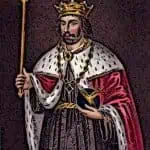 Medieval King Edward II in Ceremonial dress