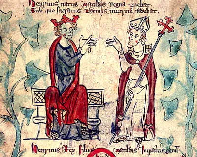 Medieval King Henry VII and Thomas Beckett