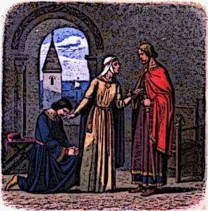 Medieval King Richard the Lionheart with his brother John