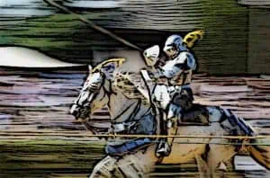 The White Knight Jousting