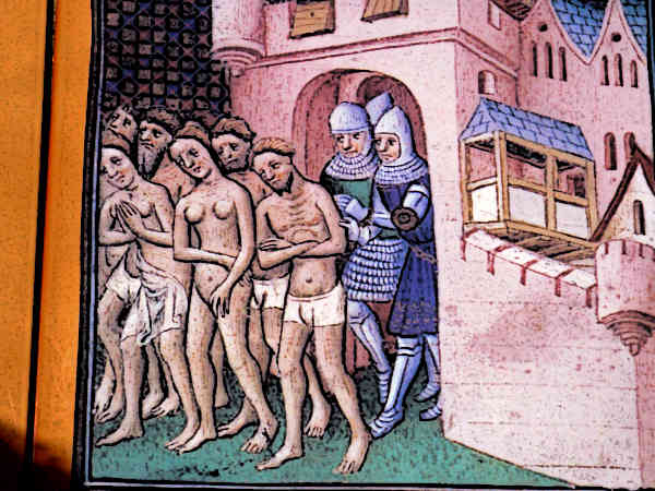 Albigensian-Crusade-Cathars-being-expelled-from-Carcassonne-in-1209