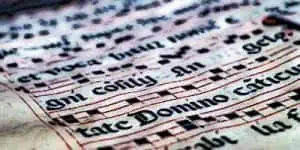 Medieval Music calligraphy parchment scores