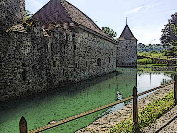 Castle Moat Fortress inSwitzerland