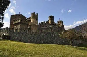 Fenis Castle Boundary Wall and Towers Castles in Italy