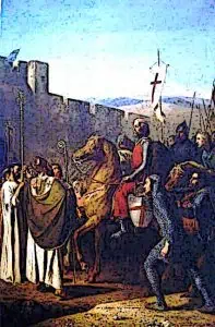 First Crusades Baldwin of Boulogne entering Edessa 1098