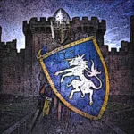 knight defending castle