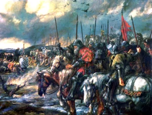 Morning of the Battle of Agincourt 25th October 1415