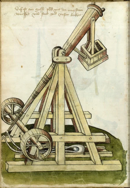 Trebuchet Siege Engine 15th Century Depiction