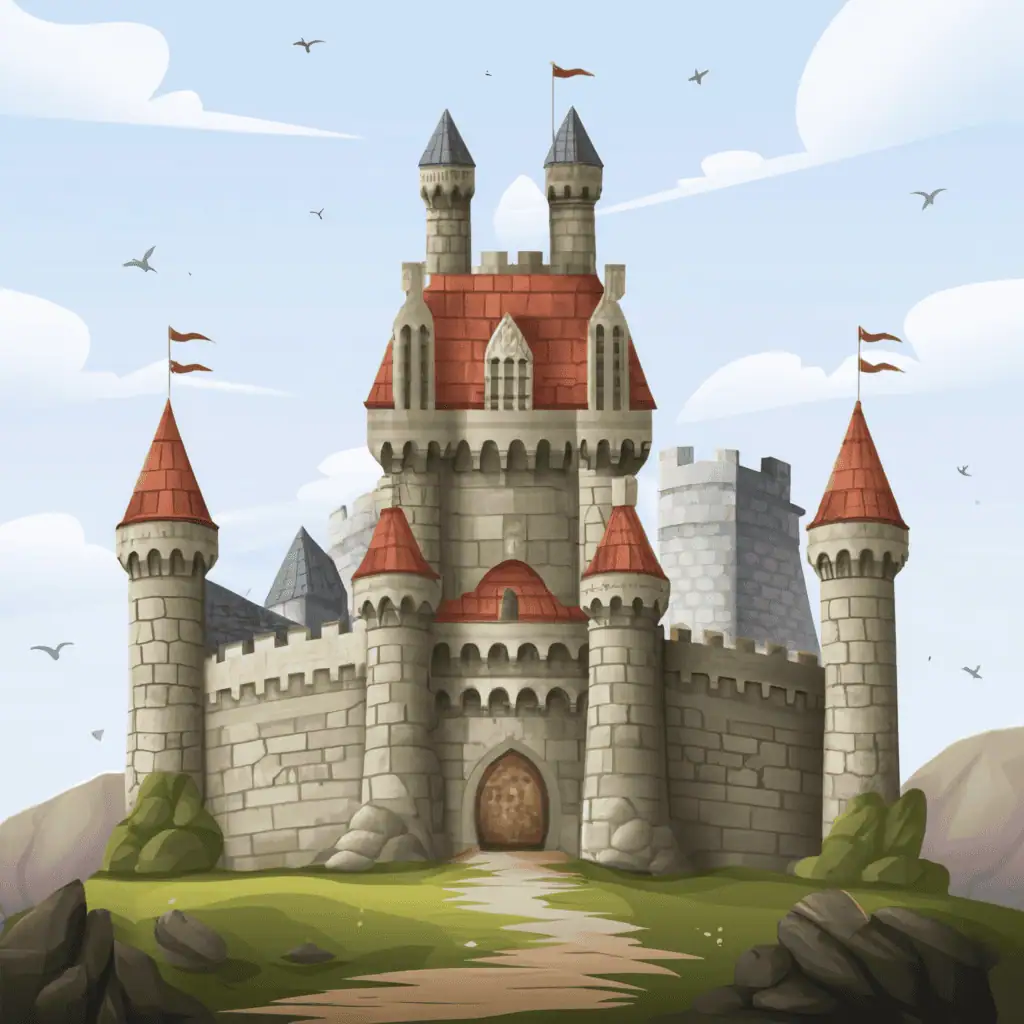 medieval castle illustration